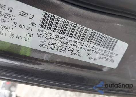 2016 Dodge Journey Se from USA, damaged, VIN 3C4PDCAB3GT245540